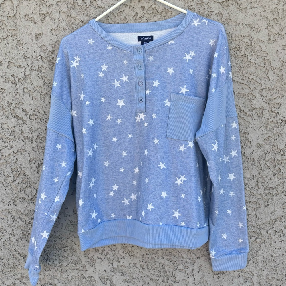 SPLENDID Stars Pajama Top Sweatshirt - Picture 1 of 9